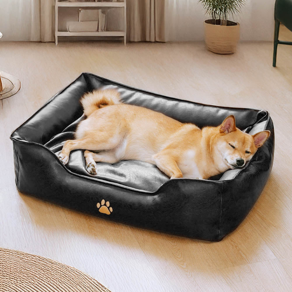 Luxuriöses wasserfestes Hundesofa mit abnehmbaren Kunstlederbezug
