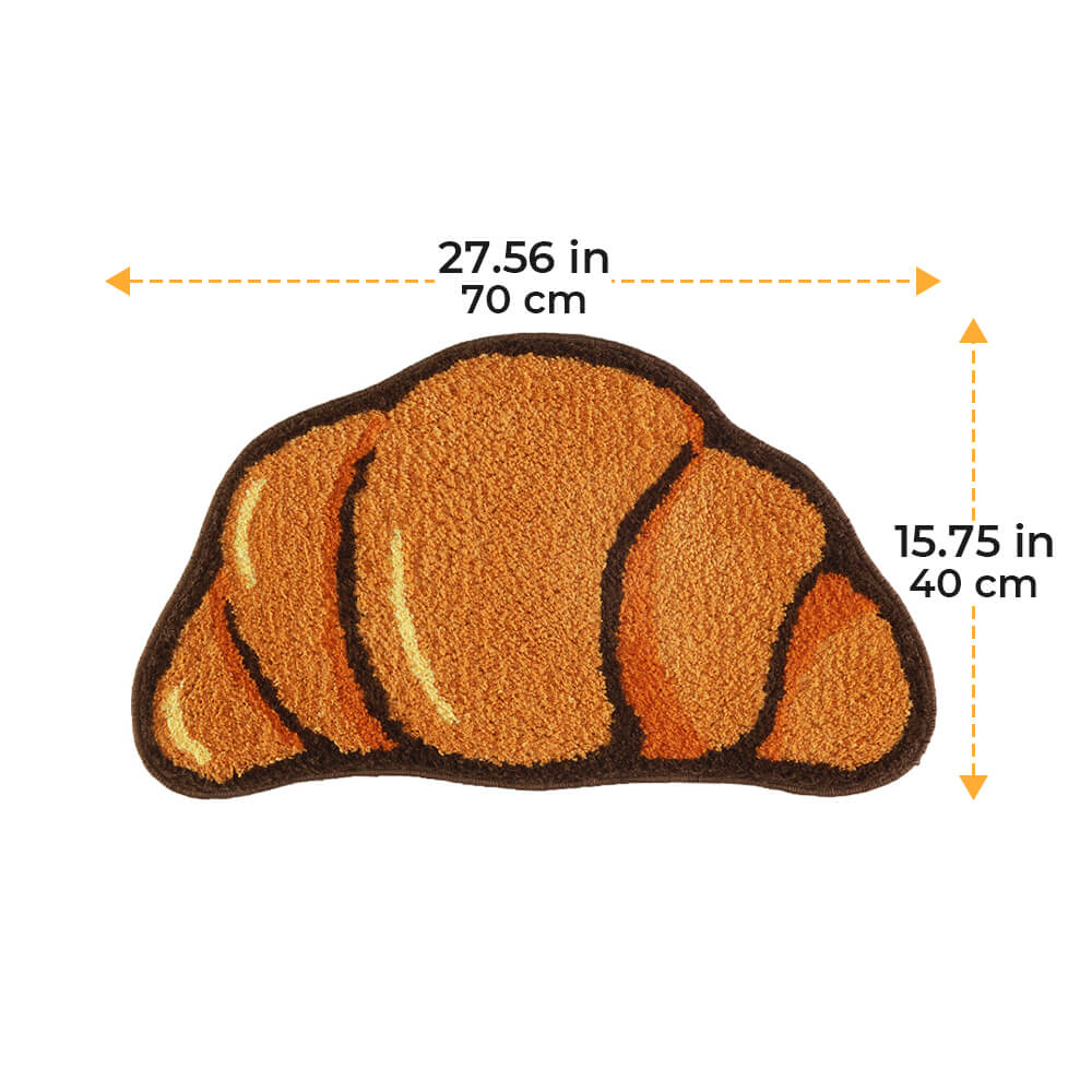 Croissant Mikrofaser Multifunktionaler Dekorativer Rutschfester Teppich Heimteppich