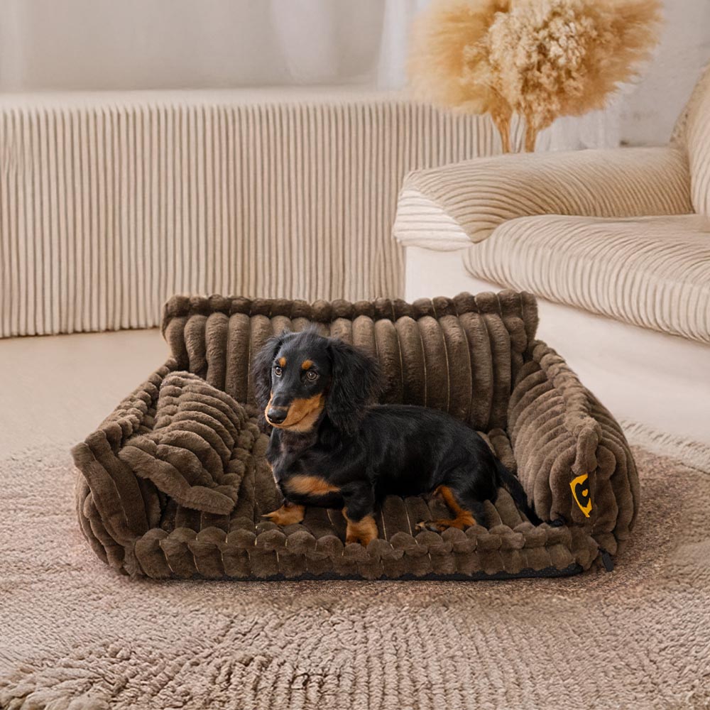 Großes waschbares flauschiges orthopädisches weiches Hundekissen Hundesofa-Bett - Snoozy Dreams