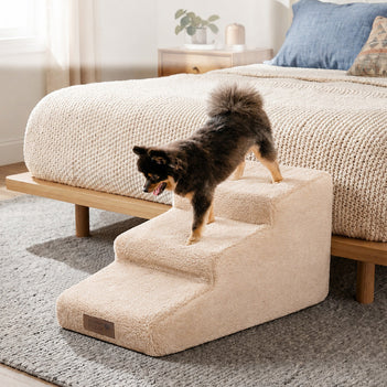 Kletterhilfe für den Zugang zum Bett und zur Couch Gelenkschutz weiche Hundrampe Treppe - haustierfreundliches Schlafzimmer