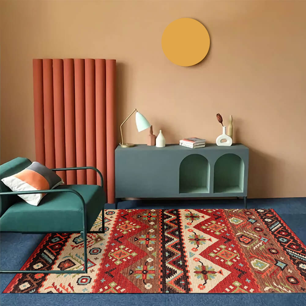 Böhmischer Folk-Retro Wohnzimmer-Sofa-Teppich