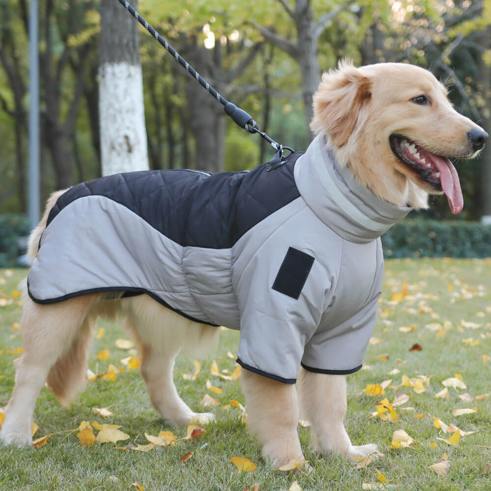 Reflektierende Warme Winterjacke aus Baumwolle für große Hunde – geeignet für Abenteuer im Freien