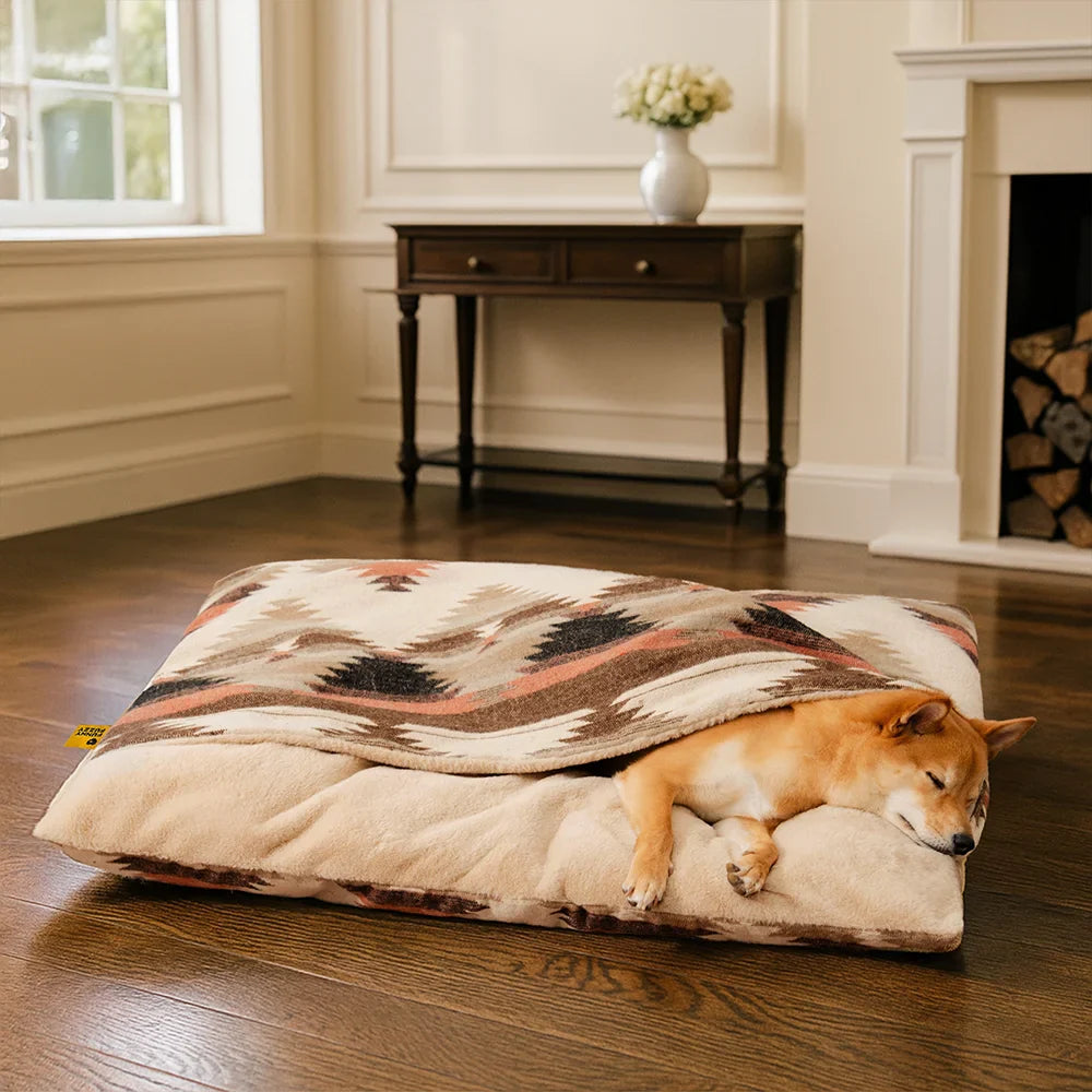 Ganzjahres umkehrbares Boho-Höhlenbett für Hunde - HugSack