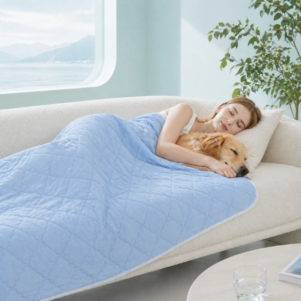 Kühldecke Hund – Doppelseitige Kühlende Sommerdecke für Mensch und Hund - Chill Nest