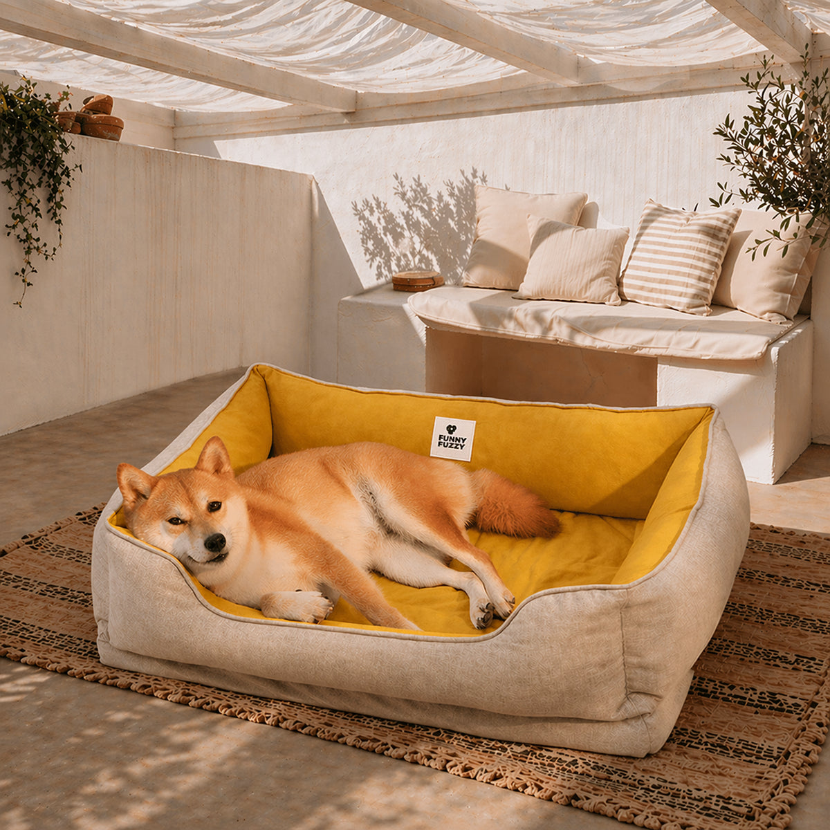 Outdoor Hundebett - Quadratisches Brot