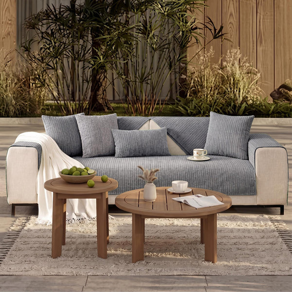 Einfacher Einfarbiger Kratzfester Chenille Outdoor Schutzsofabezug