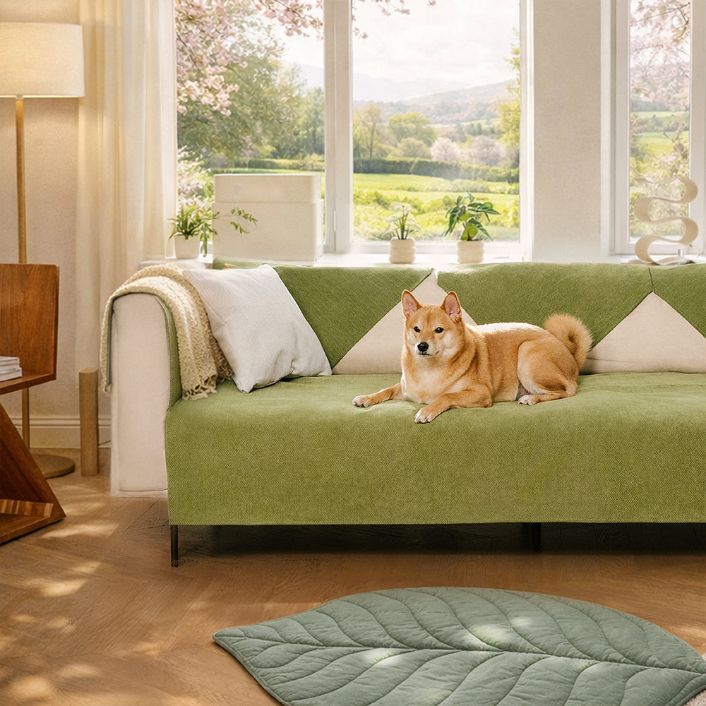 Wasserdichter Anwuchsverhindernder Sofabezug aus Chenille mit Fischgrätenmuster