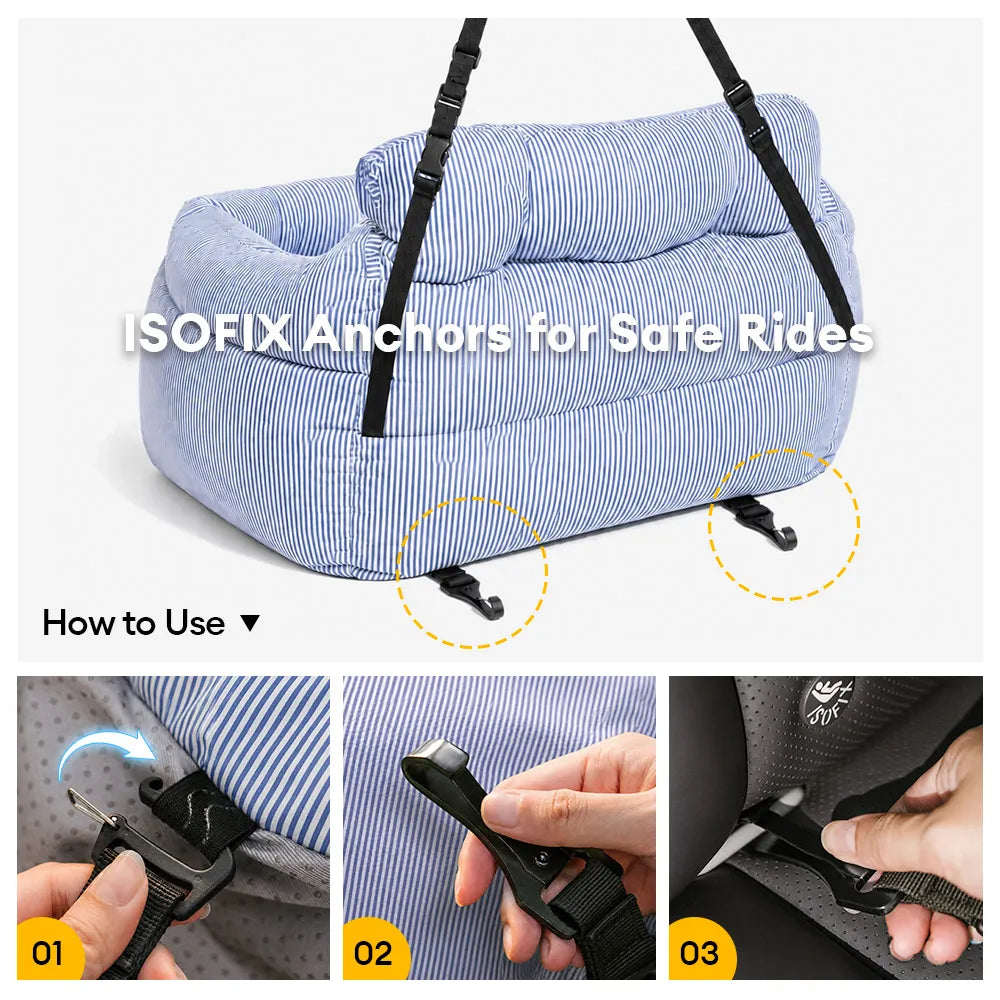 Tragbares ISOFIX Hundesitz-Bett fürs Auto