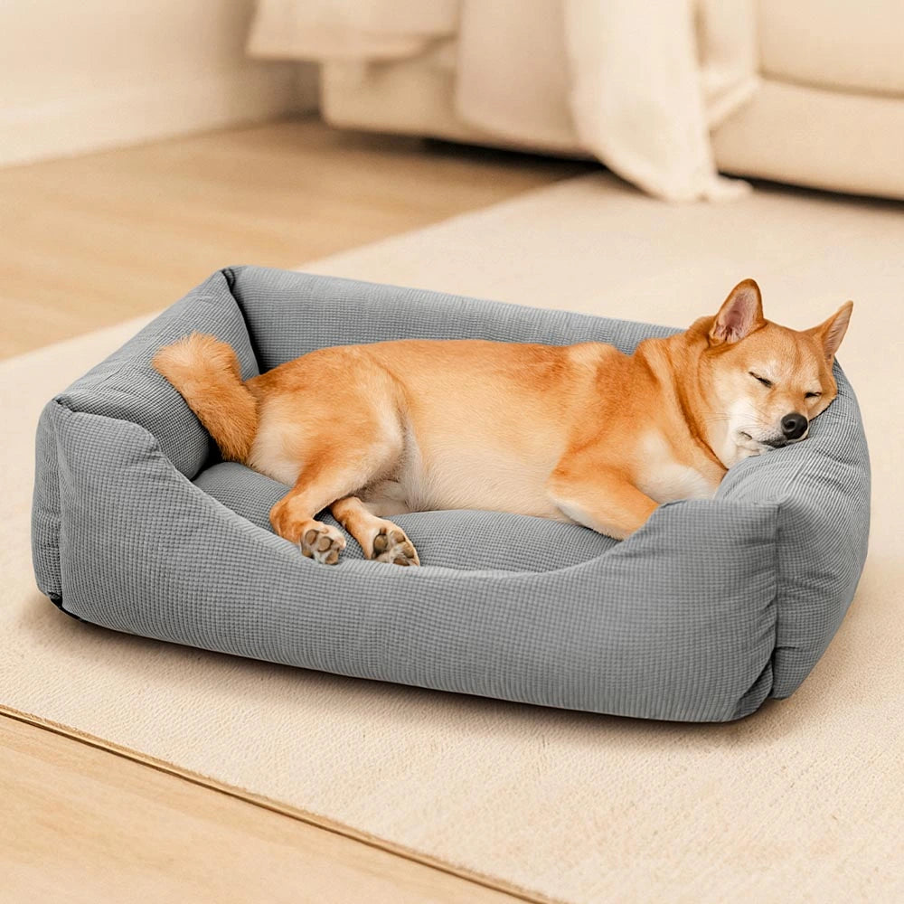 Rippenstruktur Kratzfest Atmungsaktiv Abnehmbar Komfort Hundebett