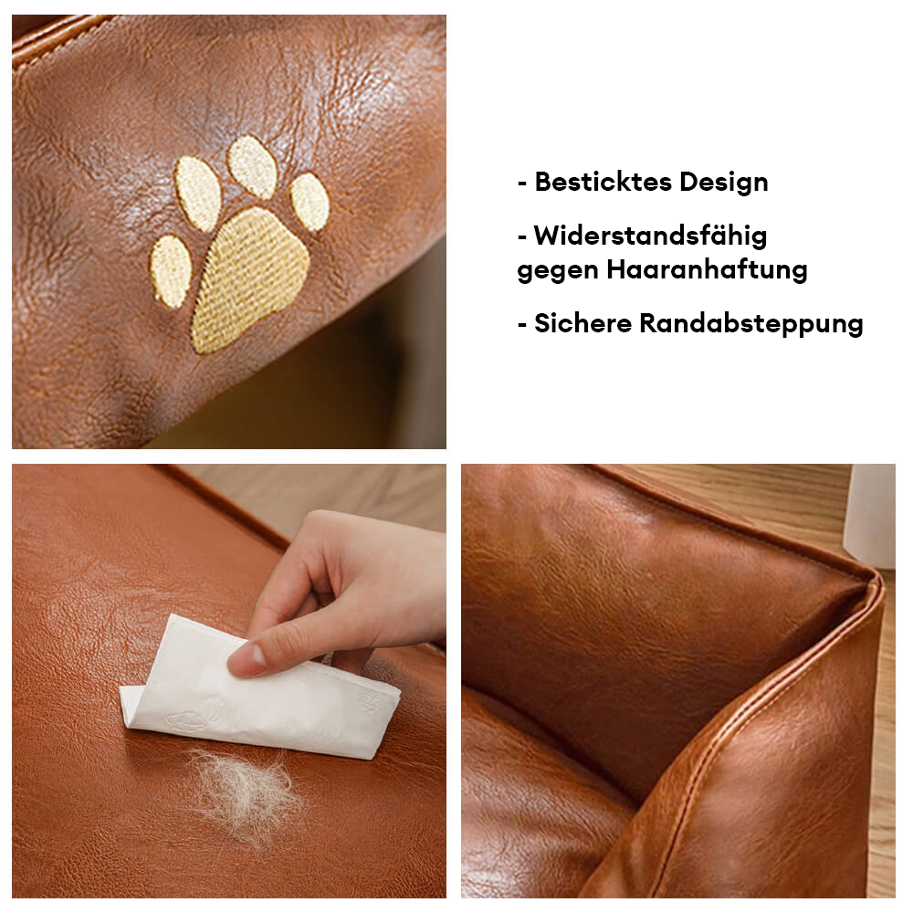 Luxuriöses wasserfestes Hundesofa mit abnehmbaren Kunstlederbezug