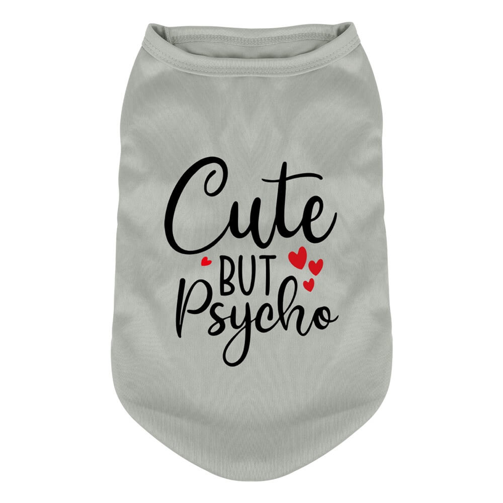 "Cute but Psycho" Hundeweste - Stilvolle und verspielte Hundebekleidung