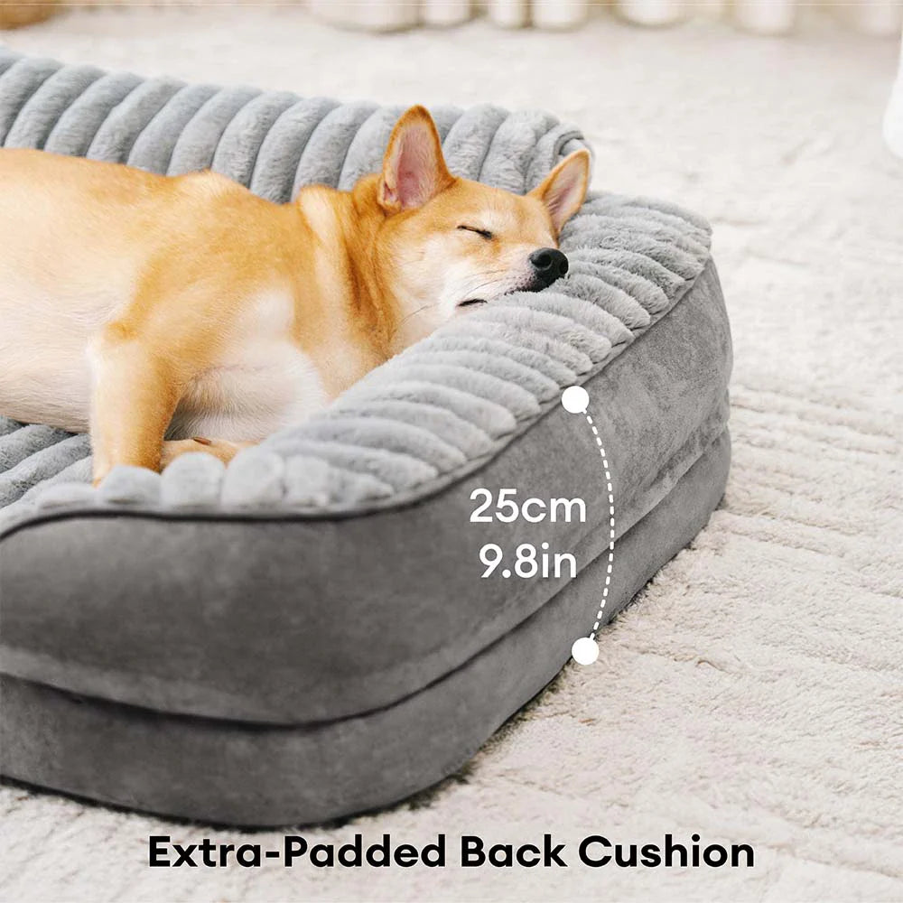 Fluffiges Plüsch-Orthopädisches Waschbares Bolster-Hundebett - ComfyPaws