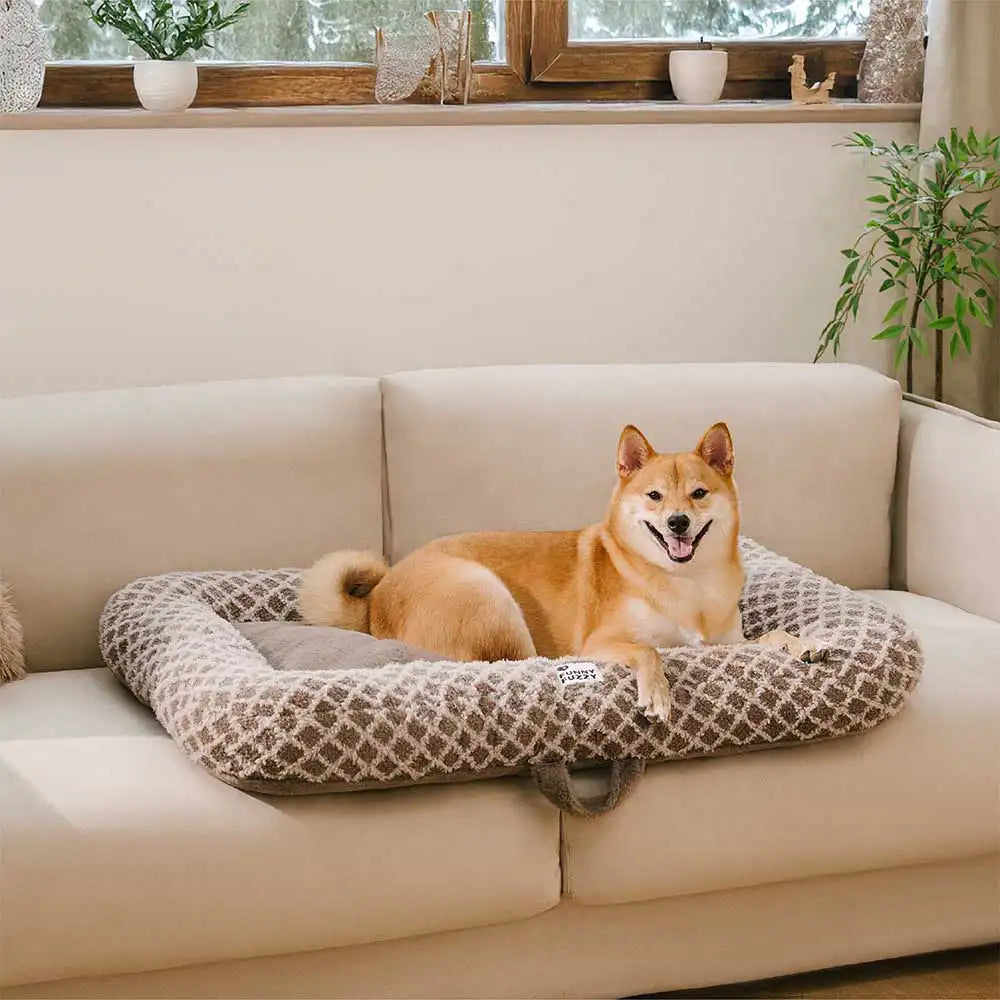 ComfyEase Plüsch-Haustiermatte – doppelseitig und diamantgesteppt