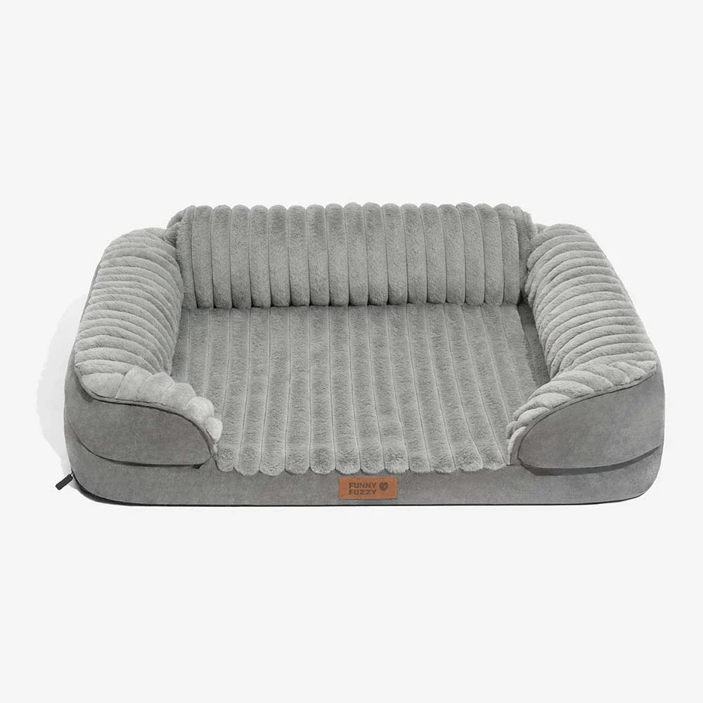 Fluffiges Plüsch-Orthopädisches Waschbares Bolster-Hundebett - ComfyPaws