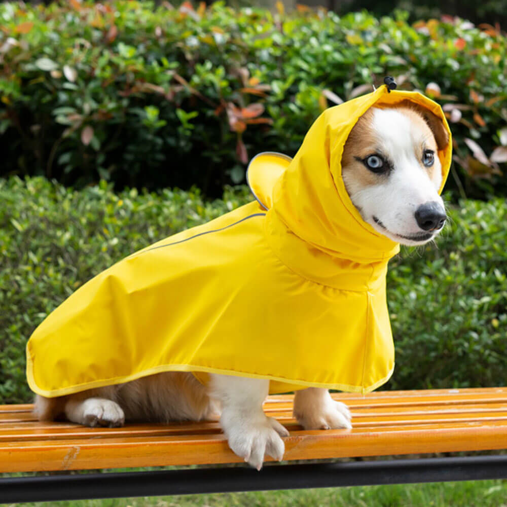 Wasserdichte Grenzüberschreitende Hundekleidung für den Außenbereich Regenmantel Poncho Große Hundekleidung