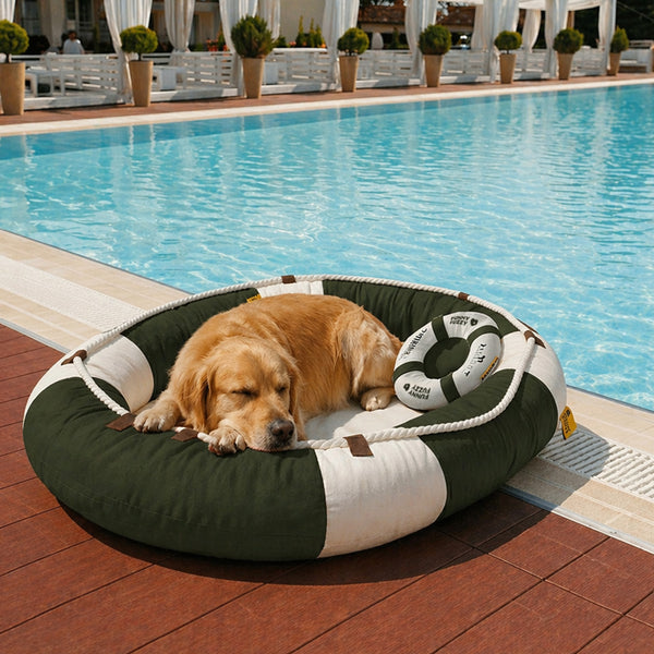 Outdoor Sommerliche Kühlung Wasserdichtes Bootsförmiges Haustierbett mit Kissen – Chill Raft