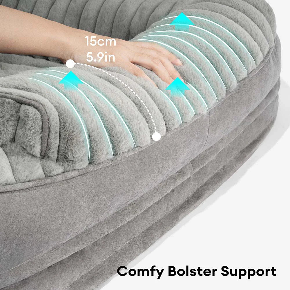 Fluffiges Plüsch-Orthopädisches Waschbares Bolster-Hundebett - ComfyPaws