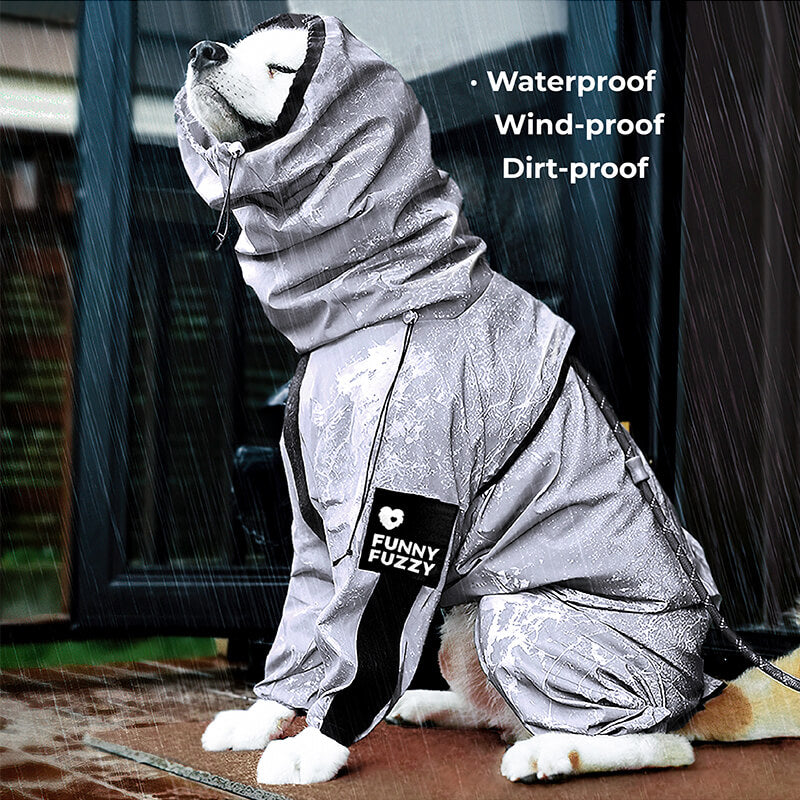 Reflektierender Wetterfester Wasserdichter Cooler Hunde-Regenmantel