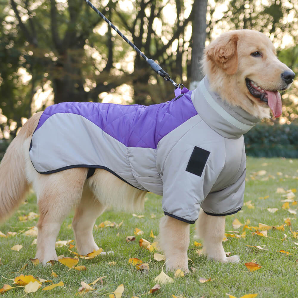 Reflektierende Warme Winterjacke aus Baumwolle für große Hunde – geeignet für Abenteuer im Freien