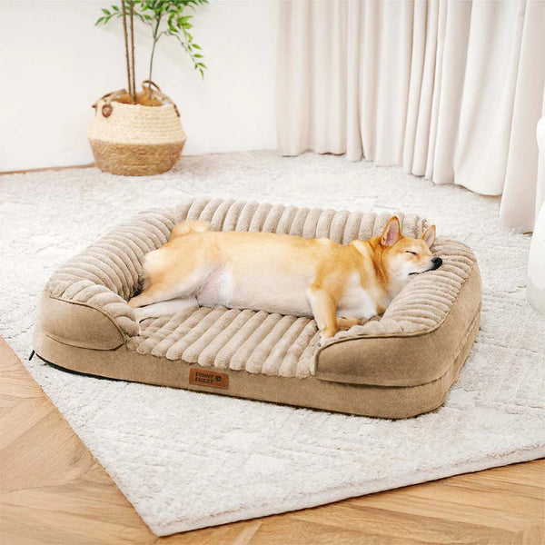 Fluffiges Plüsch-Orthopädisches Waschbares Bolster-Hundebett - ComfyPaws