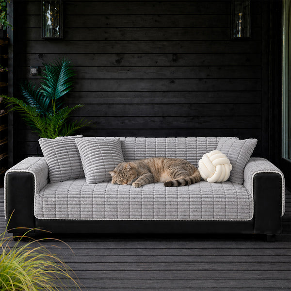 Einsitzer Bequemer Fleece Outdoor Sofa Schutzhülle Rutschfeste Couchbezug