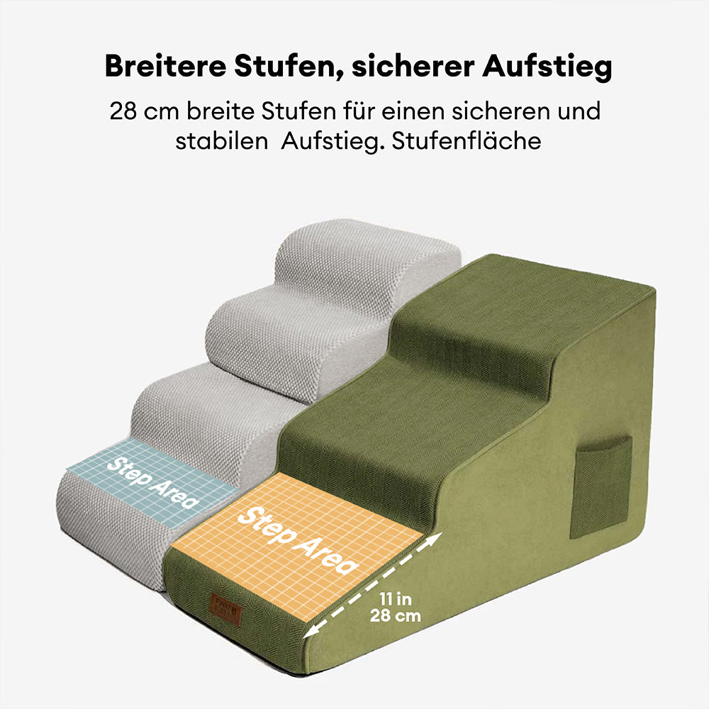 Chenille Extra Breite Rutschfeste Abnehmbare Schwamm Haustier Treppen - SafeRamp