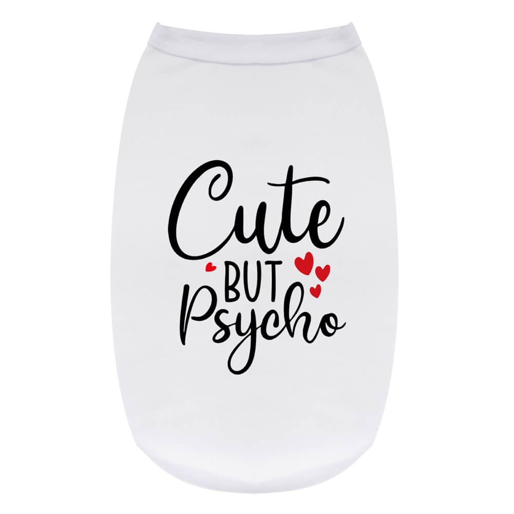 "Cute but Psycho" Hundeweste - Stilvolle und verspielte Hundebekleidung