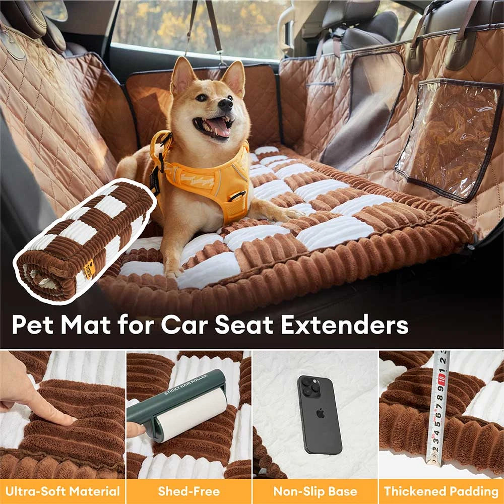 Premium Kunstleder wasserabweisend Hängematte Hund Autositz Abdeckung - RideProtector