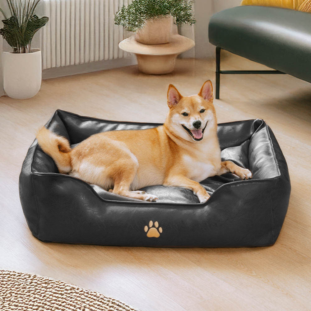 Luxuriöses wasserfestes Hundesofa mit abnehmbaren Kunstlederbezug