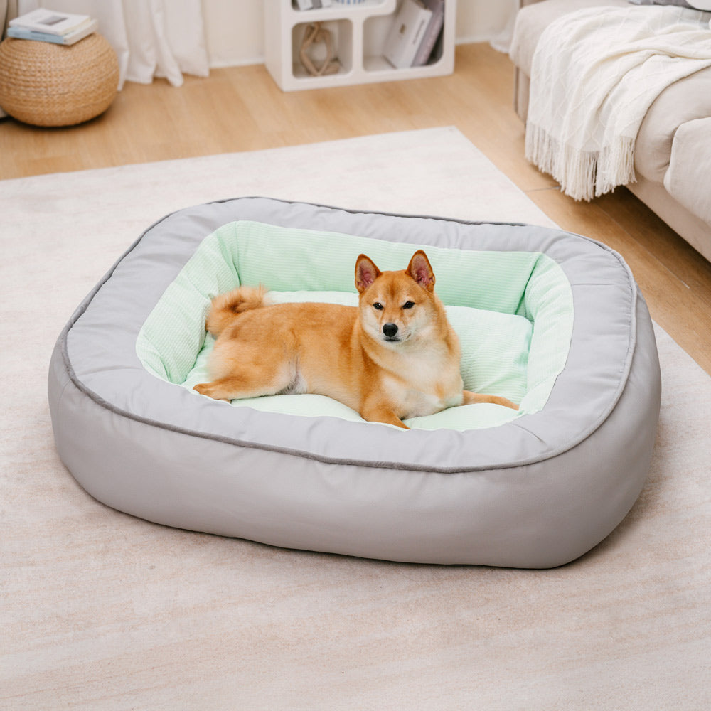 Wasserdichtes Antihaftbeschichtetes PU-Leder Kratzfestes Hundebett mit vollem Support