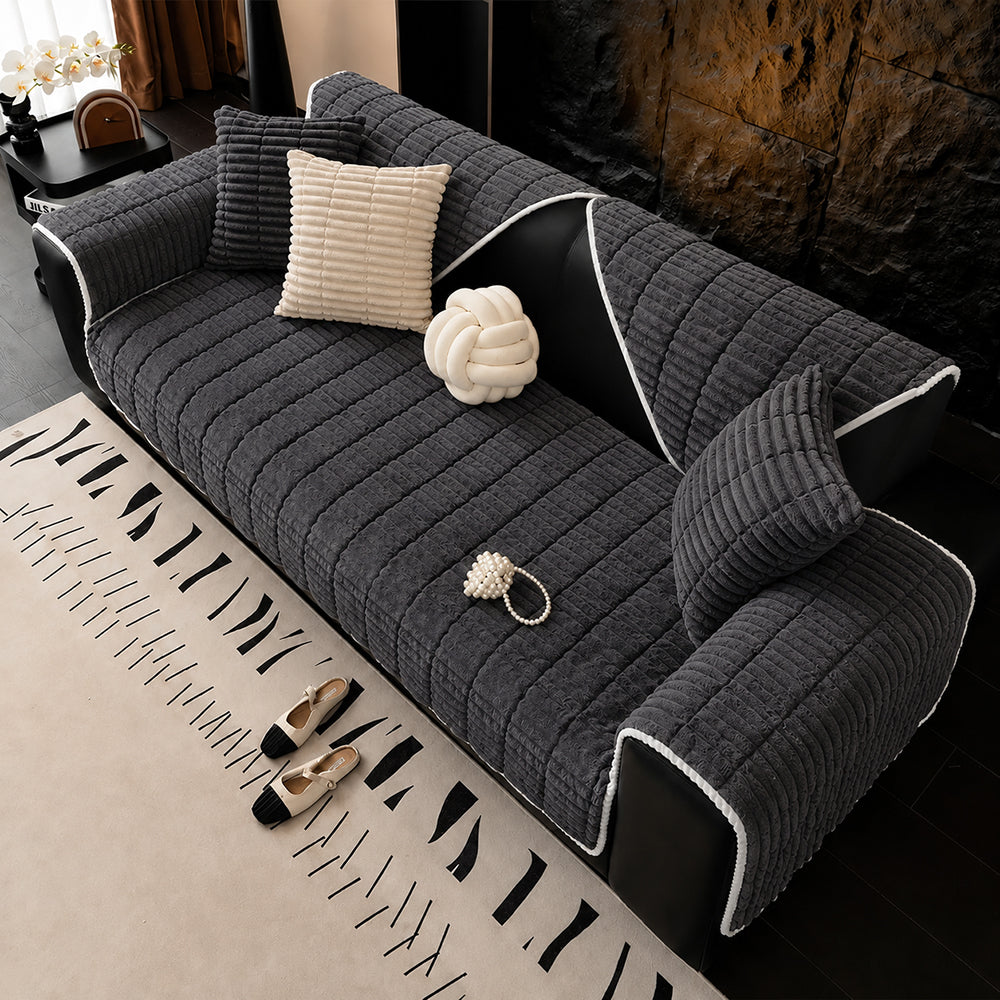 Wasserfeste gemütliche Fleece-Sofa-Schutz rutschfeste Sofabezug