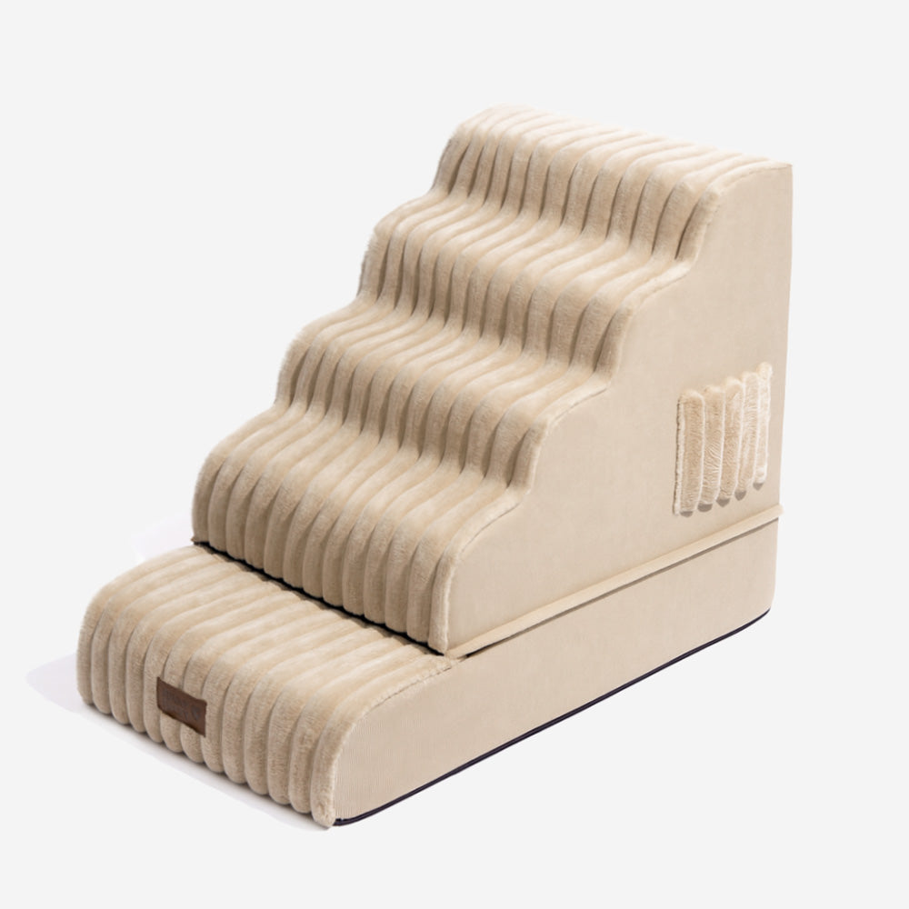 2-in-1 Flauschleiter und Bett für Haustiere – CreamyRamp
