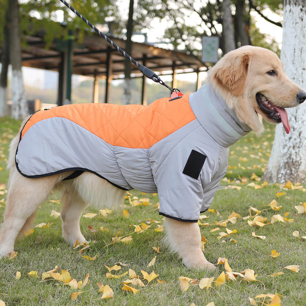 Reflektierende Warme Winterjacke aus Baumwolle für große Hunde – geeignet für Abenteuer im Freien