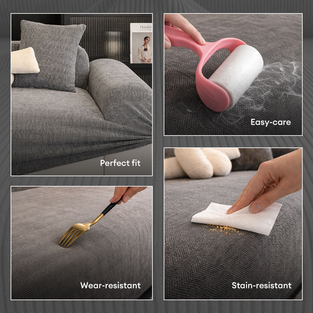 Zickzack Vollabdeckung Kratzfest Sofa Schutz Magische Stretch Eckcouchbezug