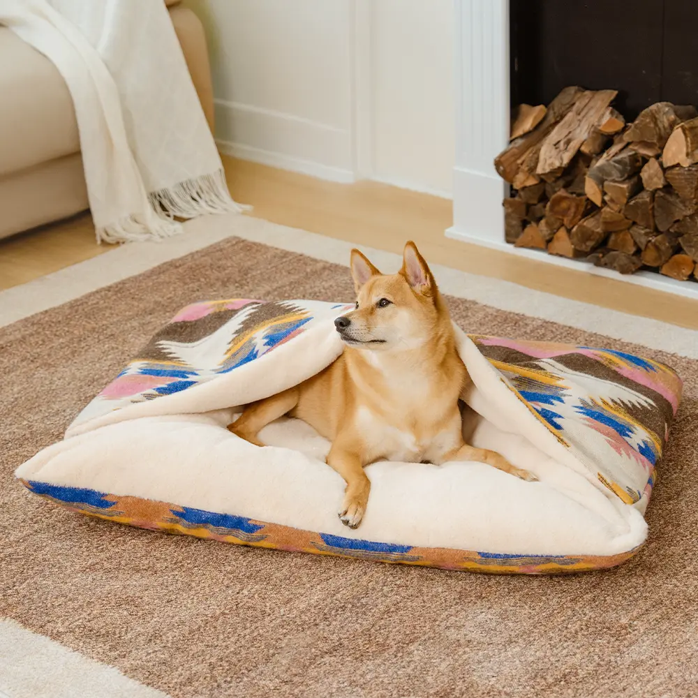 Ganzjahres umkehrbares Boho-Höhlenbett für Hunde - HugSack