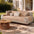 Ganzjahres-Nordic-Style-gestepptes Plüsch Outdoor Sofaüberwurf mit rutschfestem Boden