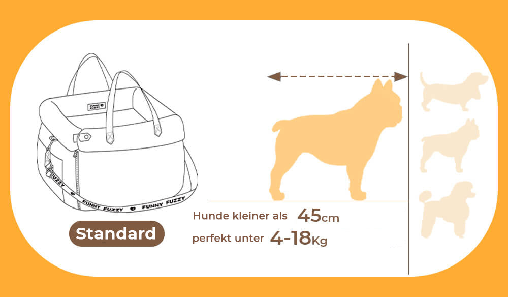 Prächtig Unterwegs Autositz Hundebett aus Kunstleder - Urban Voyager - Bündel