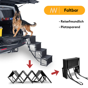 Reise Tragbare Faltbare 4-Stufen Rutschfeste Hundenautreppen