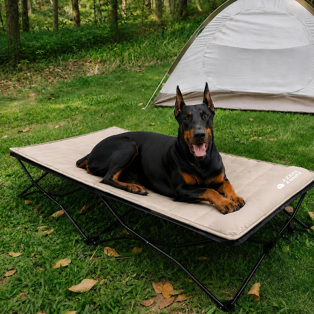 Klappbares erhöhtes Hundebett mit wasserdichter Matte - Urban Roaming