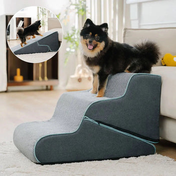 Multifunktionale 2-in-1 faltbare Hundetreppe mit Rampenmodus
