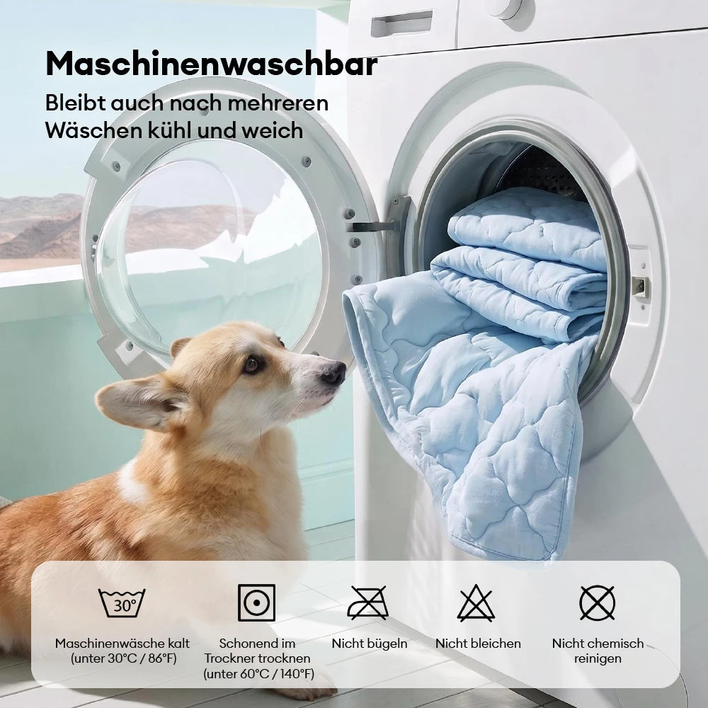 Kühldecke Hund – Doppelseitige Kühlende Sommerdecke für Mensch und Hund - Chill Nest