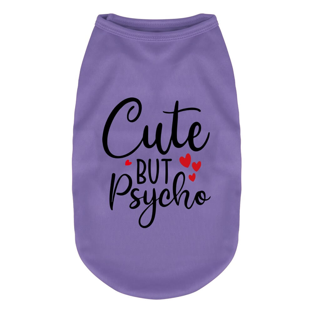 "Cute but Psycho" Hundeweste - Stilvolle und verspielte Hundebekleidung