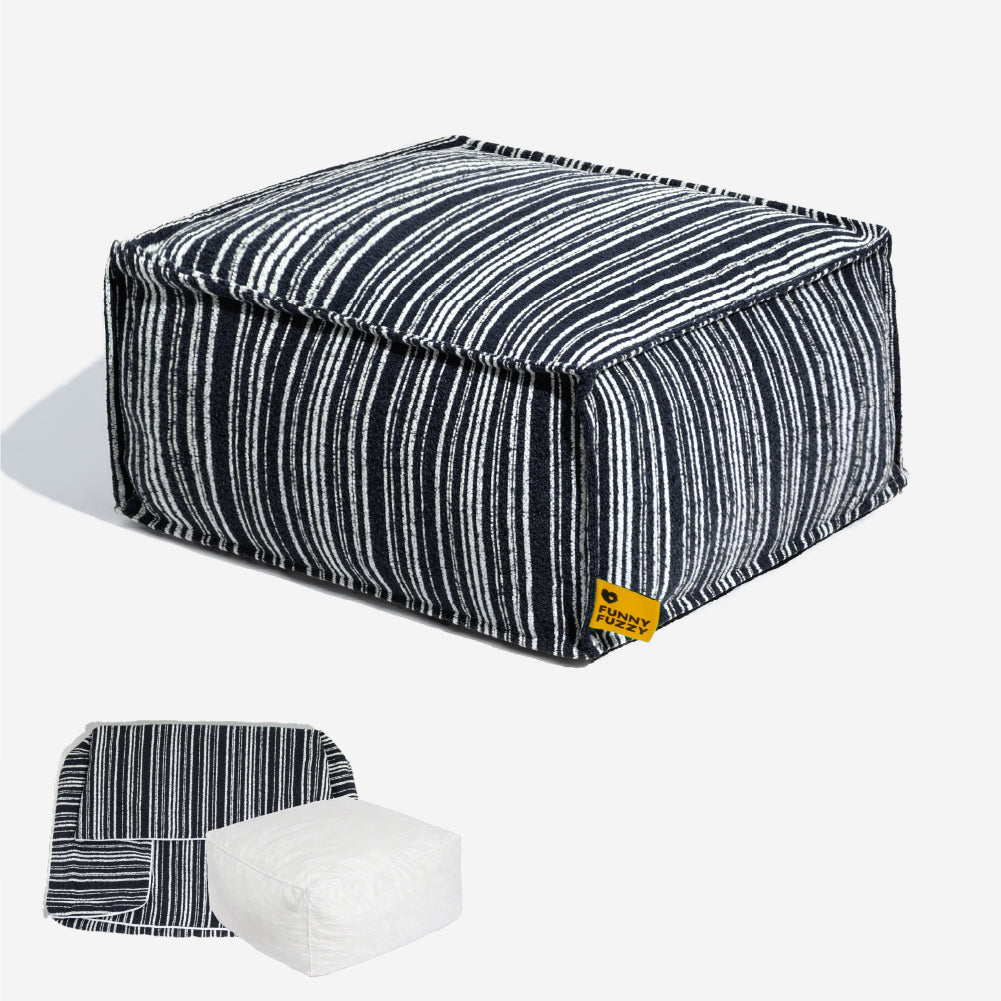 Nachhaltiger Stauraum Pouf Ottoman & Hundebett - Funnyfuzzy SnugNest