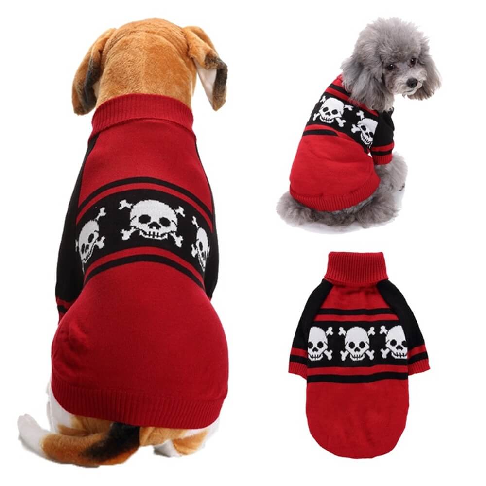 Halloween-Haustierpullover | Warme und gemütliche Hundekleidung mit Halloween-Muster