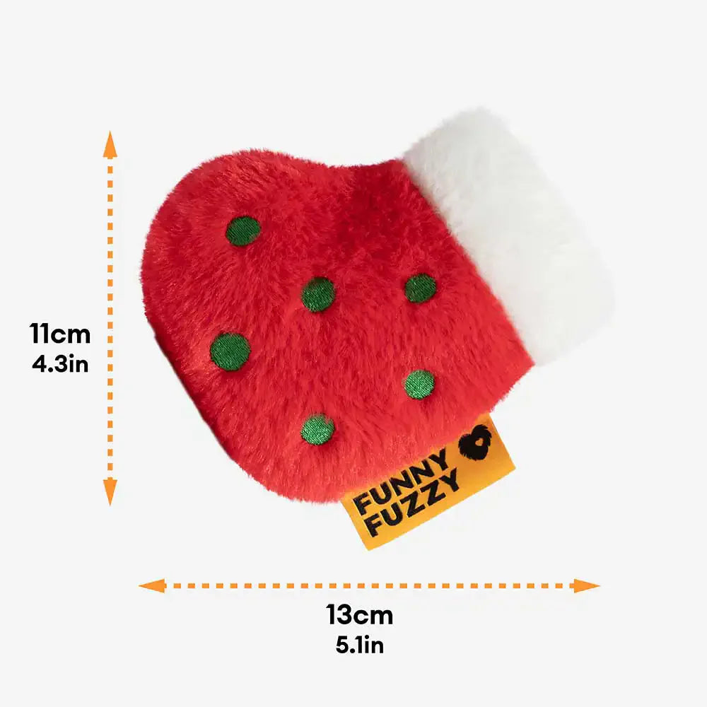 FUNNYFUZZY Weihnachts-Plüsch Quietsch-Spielzeug für Hunde - Stiefel Freude
