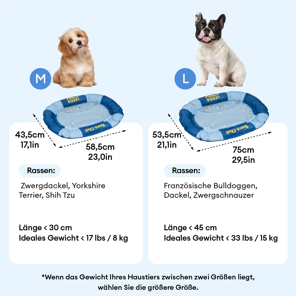 Wassergefüllte Kühlmatte für Hunde - Chill Nest