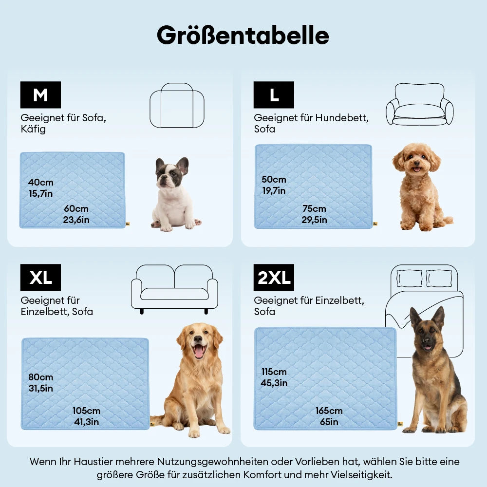 Kühldecke Hund – Doppelseitige Kühlende Sommerdecke für Mensch und Hund - Chill Nest