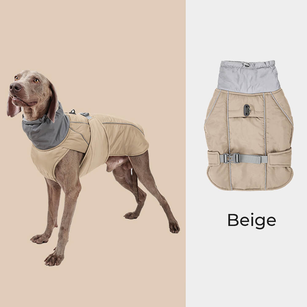 Wasserdichte Jacke Warme Hohe Kragen Reflektierende Hundekleidung