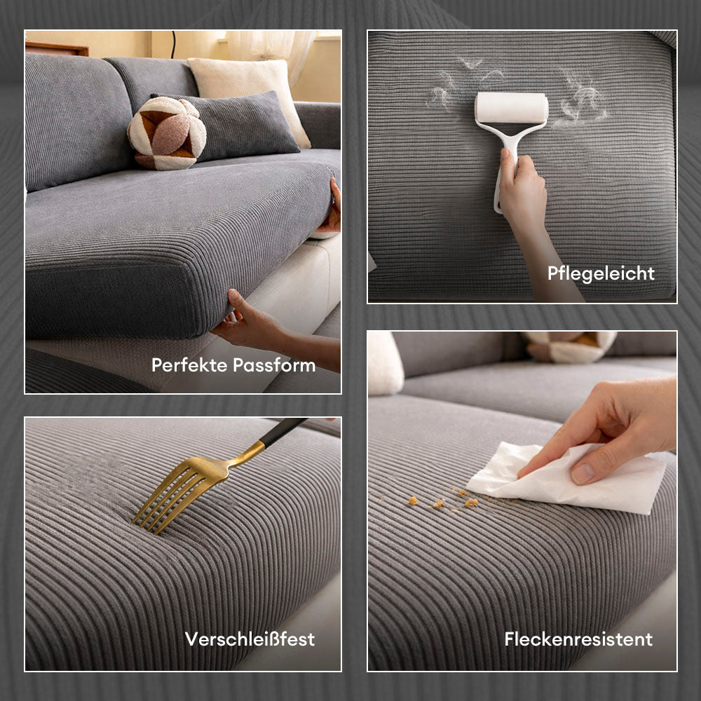 Kratzfester Elastischer Sofabezug aus Cord mit Vertikalen Streifen