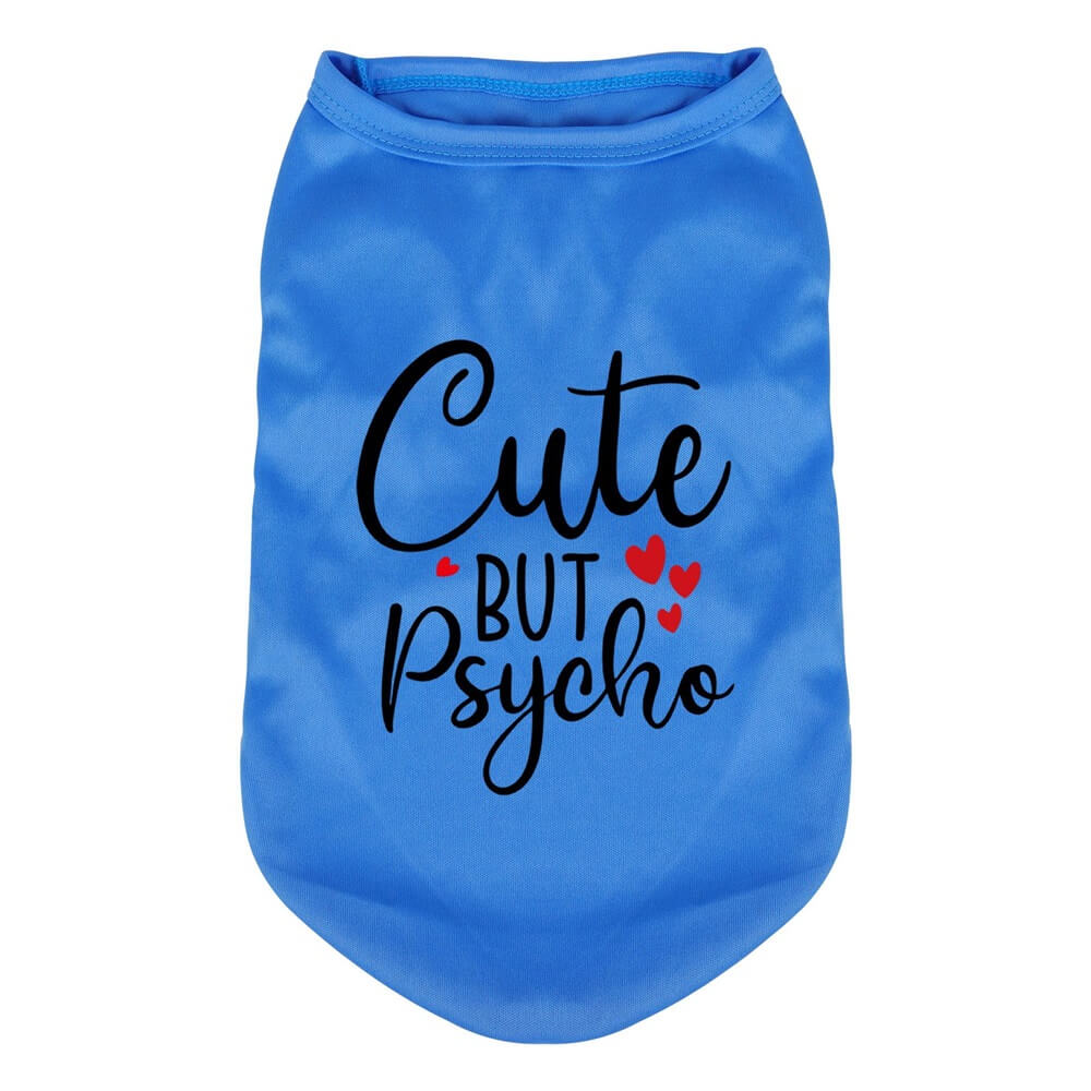 "Cute but Psycho" Hundeweste - Stilvolle und verspielte Hundebekleidung